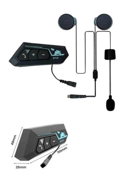 Bluetooth Kask Kulaklığı Intercom 5.0 Bluetooth Android Ve İos Uyumlu - Resim 5