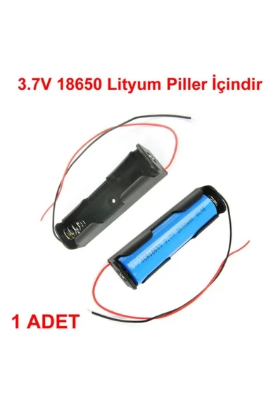 Devremarkt Tekli 1 li 18650 Pil Yuvası Kablolu Tutucu 3.7V Pil Şarj Kutusu ürün görseli 1