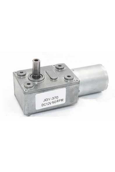 Devremarkt Jgy370 Dc 12v 60 Rpm Redüktörlü Dc Motor 2 Yönde Dönme L Tip 1kg.cm Yüksek Tork Metal Dişli ürün görseli 1