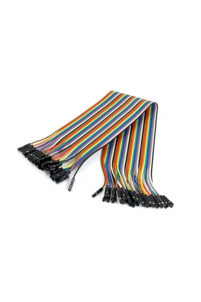 Devremarkt 20cm 40 Pin Dişi Dişi Dupont Kablo Ayrılabilir 2.54mm 10 Renk Breadboard Atlama Kablosu Jumper ürün görseli 1