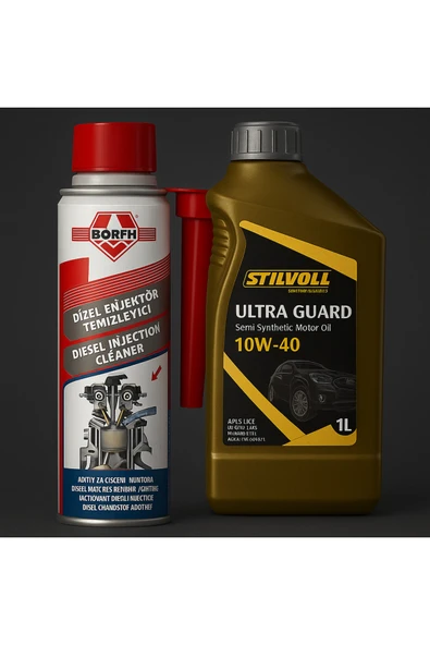 MAGENA 10w40 Motor Yağı 1 LT Ve Dizel Enjektör Temizleyici katkı 300 ML ürün görseli 1