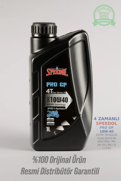 Speedol Pro GP 10W-40 4T 1L %100 Sentetik Motosiklet Motor Yağı Speedol ürün görseli 1