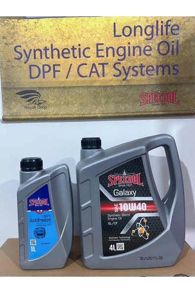 Speedol 10w40 Motor Yağı 4 LT Ve -36 Mavi Antifriz 1 LT ürün görseli 1