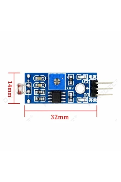 Devremarkt Arduino Ldr Işık Sensör Modülü - Fotosel Işık Sensör - Resim 4