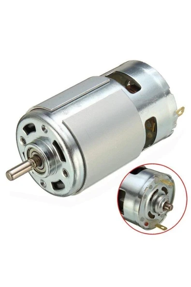 Devremarkt Rs775 Dc Motor 24v 15000 Rpm Rulmanlı Şarjlı Matkap Cnc Motor ürün görseli 1