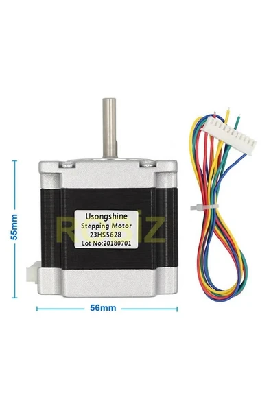 Devremarkt 23hs5628 Nema 23 Step Motor 1.26nm 2.8v 2.8a D Mil 2 Faz 1.8 Derece 200 Adım 3d Yazıcı Printer ürün görseli 1