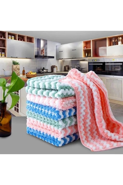 aşçıbaşı ticaret Mucit Home 3 adet Mikrofiber Yumuşak Dokulu 30*30 Cm Mutfak Bezi Leke Tutmaz Koku Yapmaz ürün görseli 1