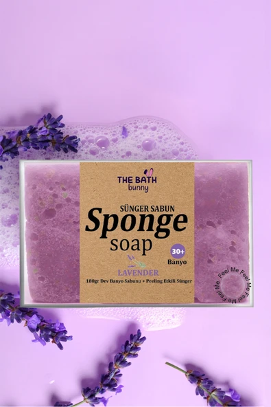 The Bath Bunny Lavanta Kokulu Peeling Etkili Sünger Sabun 180 gr Banyo Sabunu ürün görseli 1