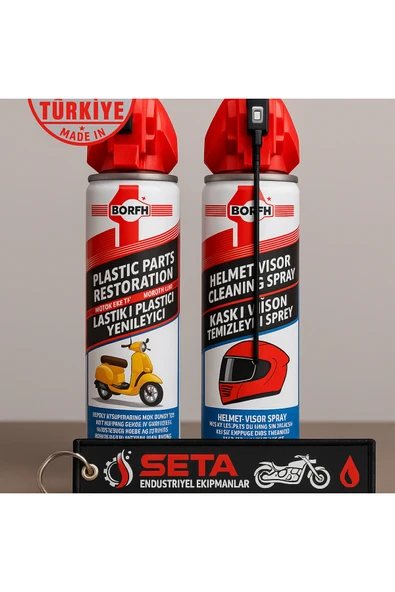 Börfh Kask Vizör Temizleme Ve Plastik Yenileyici Parlatıcı Sprey 300 ML ürün görseli 1