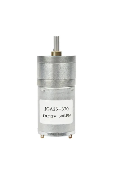 Devremarkt  12v 30rpm Jga25-370 Redüktörlü Dc Motor Yüksek Tork Kuvvet 25mm Robot Oyuncak Rc Araba ürün görseli 1