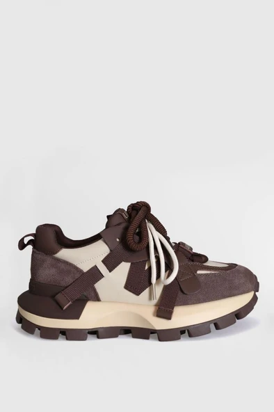 Lufian YOKO 121230049 Kadın Sneaker Ayakkabı Kahve 36-40 ürün görseli 1