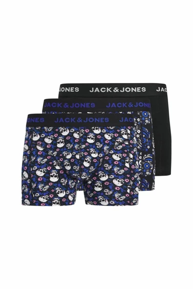 Jack Jones Flower Skull 3 Lü Paket Erkek Boxer 12289026 ürün görseli 1