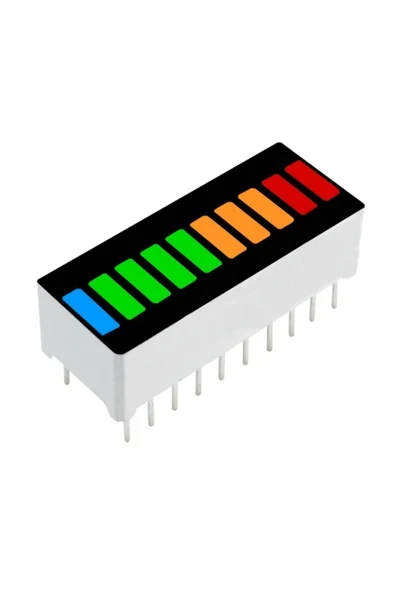 Devremarkt 4 Renk Bar Led 10 Segment Akü Batarya Kapasite Doluluk Göstergesi ürün görseli 1