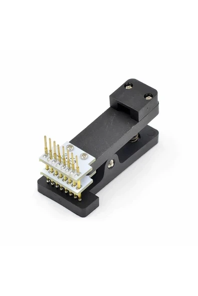 Devremarkt  8 Pin Programlama Aparatı 2.54mm Pogo Pin Yaylı Mandal Klips Seri Üretim Entegre Hızlı Prog. ürün görseli 1