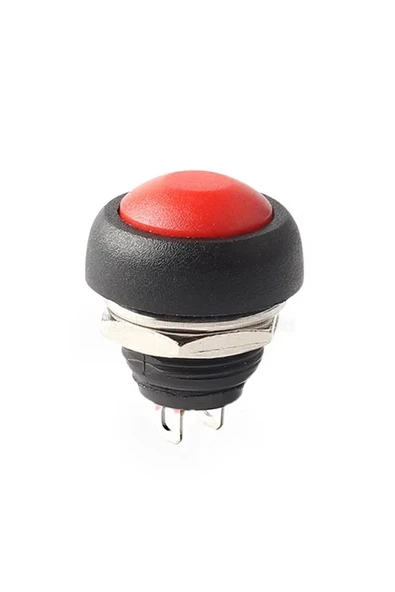 Devremarkt 12mm PBS-33B 2 Pin Push Buton Kırmızı ON OFF 1A 250V Mini Yuvarlak Su Geçirmez Anahtar ürün görseli 1