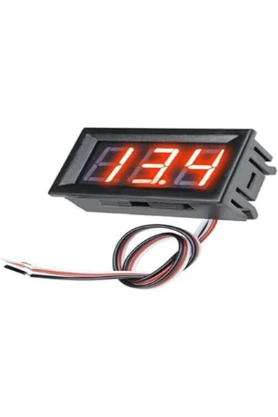 Devremarkt 0.56 Inch Dc 0-30v Panel Tip Dijital Kırmızı Voltmetre 3 Kablolu ürün görseli 1
