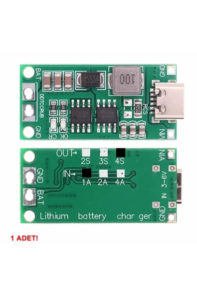 Devremarkt 4s 16.8v 1a Lityum Pil Şarj Modülü Type C 18650 Li-ıon Batarya Step-up Boost Pda Mp3 Mp4 ürün görseli 1