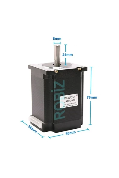 Devremarkt 23hs7628 Nema 23 Step Motor 1.9nm 3.2v 2.8a D Mil 2 Faz 1.8 Derece 200 Adım 3d Yazıcı Printer ürün görseli 1