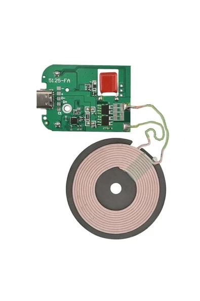 Devremarkt Kablosuz Şarj Modülü Type C 15W Qi 9V 1.5A Mobil Akıllı Telefon Oyuncak Pil Şarj Transmiter ürün görseli 1
