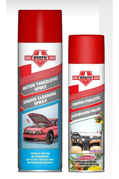 Börfh Susuz Motor Temizleme Spreyi 500 ml Torpido Parlatıcı Parfümlü 220 ml ürün görseli 1