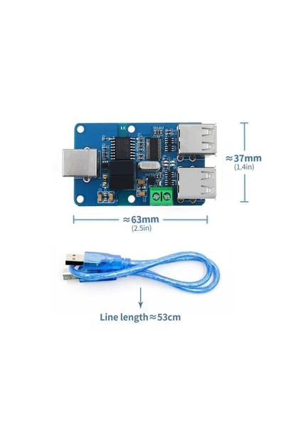 Devremarkt Adum3160 4 Port Usb Modül 4 Kanal Usb Izolatör 1500v 12 Mbps Usb ürün görseli 1