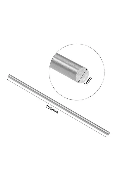 Devremarkt 3mm X 100mm Metal Mil Çelik Çubuk Aks Oyuncak Rc Araba Robot ürün görseli 1