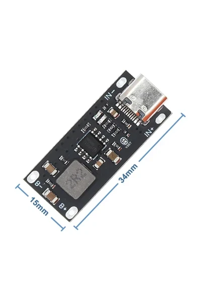 Devremarkt Ip2312 4.2v 3a Lityum Pil Yüksek Akımlı Şarj Devresi Tek Hücreli Li-ion Lipo Type-c Usb Giriş ürün görseli 1