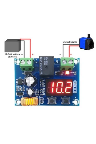 Devremarkt Xh-m609 Pil Aşırı Deşarj Koruma Modülü Dc 12-36v Batarya Kurşun Asit Akü Düşük ürün görseli 1
