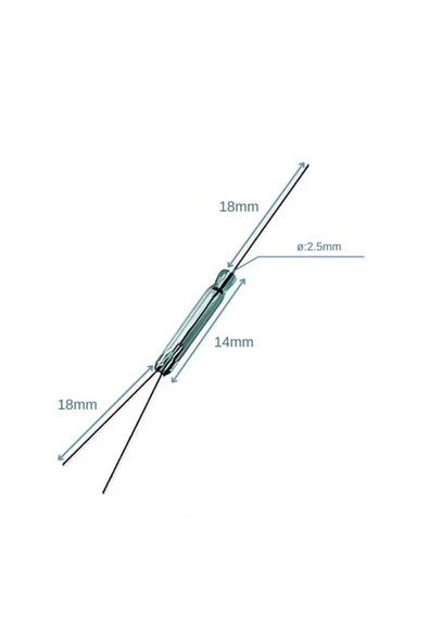 Devremarkt Reed Röle 3 Pin Reed Switch 60v 4w Manyetik Alan Anahatar No Nc ürün görseli 1