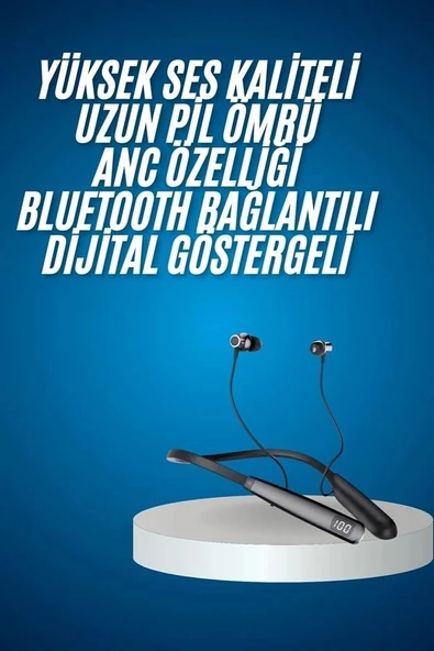Bluetooth Kulaklık Şarj Göstergeli 100 Saat Şarj Kapasiteli Sporcu Kulaklık ürün görseli 1