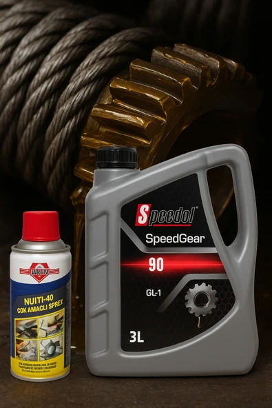 Speedol Speed Gear 90 Numara Asansör Dişli Bakım Yağı 3LT Ve Çok Amaçlı Sprey ürün görseli 1