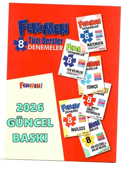 Fenomen Okul Yayınları 8. Sınıf Tüm Dersler 6 Ders Bir Arada Branş Denemeleri ürün görseli 1
