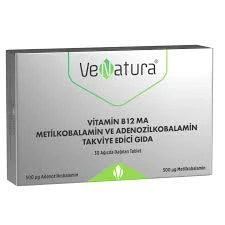 Venatura Vitamin B12 MA Metilkobalamin ve Adenozilkobalamin 30 Tablet ürün görseli 1
