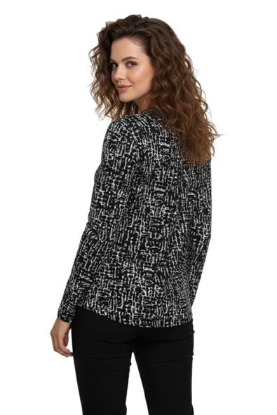Kadın Yumoş Düğmeli Modelli Bluz BGL-ST05134 - Resim 5