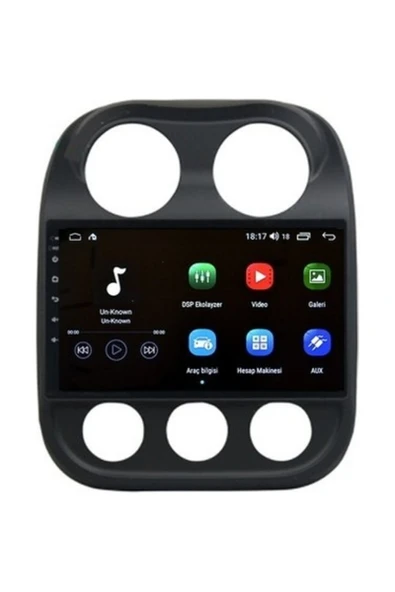 Jeep Compass Android Multimedya Sistemi (2014-2016) 3 GB RAM, 32 GB Hafıza, 4 Çekirdek, Newfron ürün görseli 1