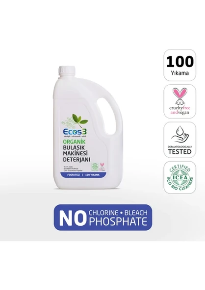 ECOS3 ORGANİK BULAŞIK MAKİNESİ JELİ (2500 ML - 100 Yıkama) ürün görseli 1