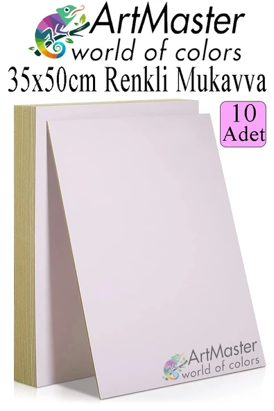 Beyaz Renkli Mukavva 35x50 cm 10 Adet 1 Paket Renkli Sert Karton 1.0 mm Anasınıfı Hobi Etkinlik Okul Öncesi Elişi ürün görseli 1