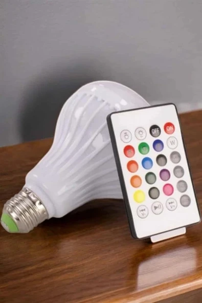 Kablosuz Bluetooth Hoparlör Led Lamba ürün görseli 1