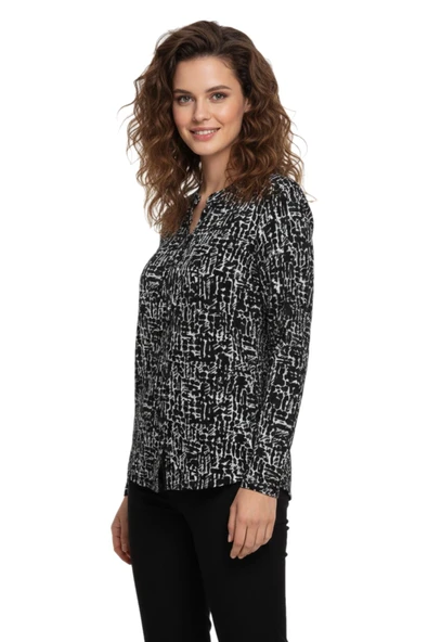 Kadın Yumoş Düğmeli Modelli Bluz BGL-ST05134 - Resim 3