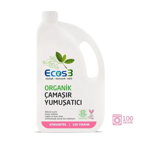 ECOS3 ORGANİK ÇAMAŞIR YUMUŞATICI (2500 ML - 100 Yıkama) ürün görseli 1