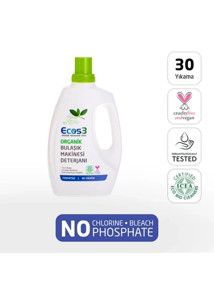 ECOS3 ORGANİK BULAŞIK MAKİNESİ JELİ (750 ML - 30 Yıkama) ürün görseli 1