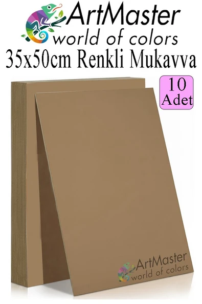 Kahverengi Renkli Mukavva 35x50 cm 10 Adet 1 Paket Renkli Sert Karton 1.0 mm Anasınıfı Hobi Etkinlik Okul Öncesi Elişi ürün görseli 1