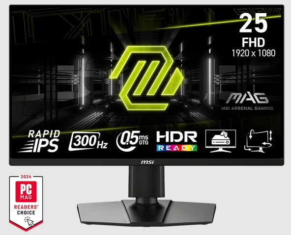 24.5 MSI MAG 255PXF 0.5MS 300HZ GTG FHD FLAT IPS ürün görseli 1