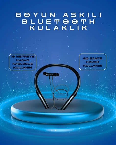 Polygold Pg-100 Type-c Şarjlı Bluetooth Kulaklık – Boyun Askılı, Uzun Pil Ömürlü, Mikrofonlu ürün görseli 1