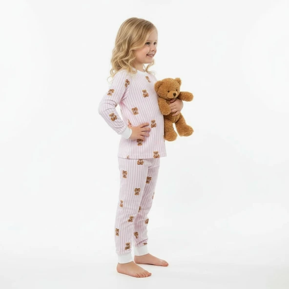 Teddy Kız Çocuk Pijama Takım - Resim 5