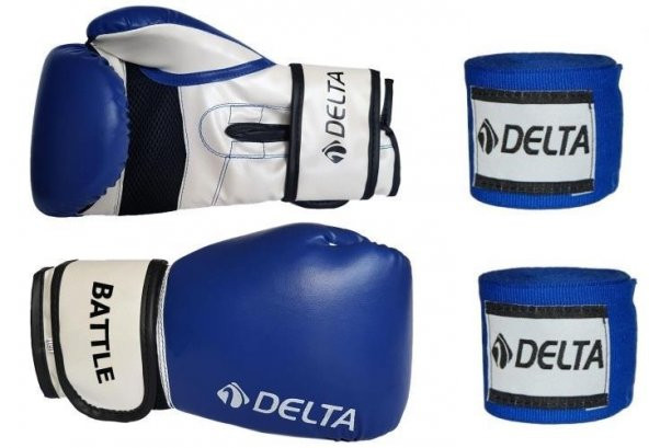 Delta Battle Dura-Strong Boks Eldiveni + Boks El Bandajı Seti ürün görseli 1