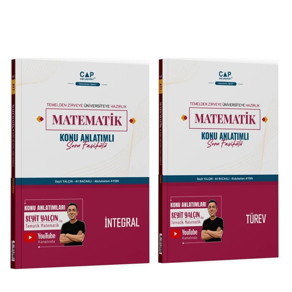 Çap Yayınları Matematik İntegral ve Türev Konu Anlatımlı Soru Bankası Seti 2 Kitap ürün görseli 1