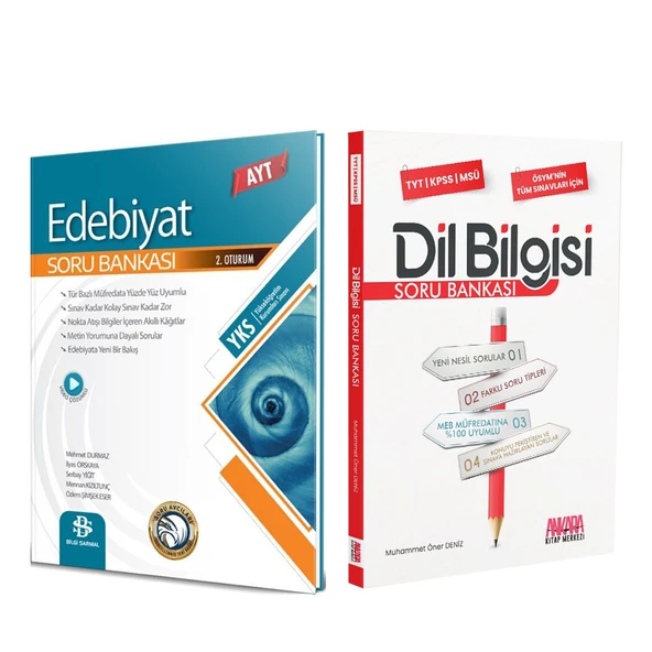 Bilgi Sarmal AYT Edebiyat ve AKM Dil Bilgisi Soru Bankası Seti 2 Kitap ürün görseli 1