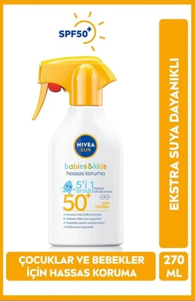 Nivea Sun Bebek ve Çocuklar İçin Güneş Spreyi 50SPF 270 ML ürün görseli 1
