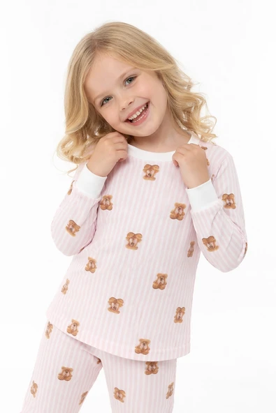 Teddy Kız Çocuk Pijama Takım - Resim 2